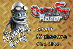 Screenshot for Crazy Frog Racer on Game Boy Advance