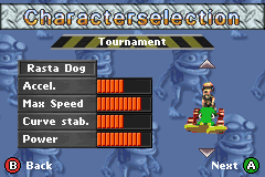 Screenshot for Crazy Frog Racer on Game Boy Advance