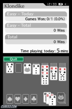 Screenshot for 2-in-1 Solitaire on Nintendo DS