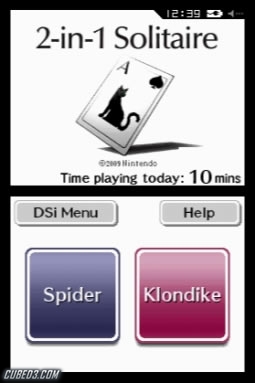 Screenshot for 2-in-1 Solitaire on Nintendo DS