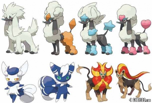 different pokemon x and y