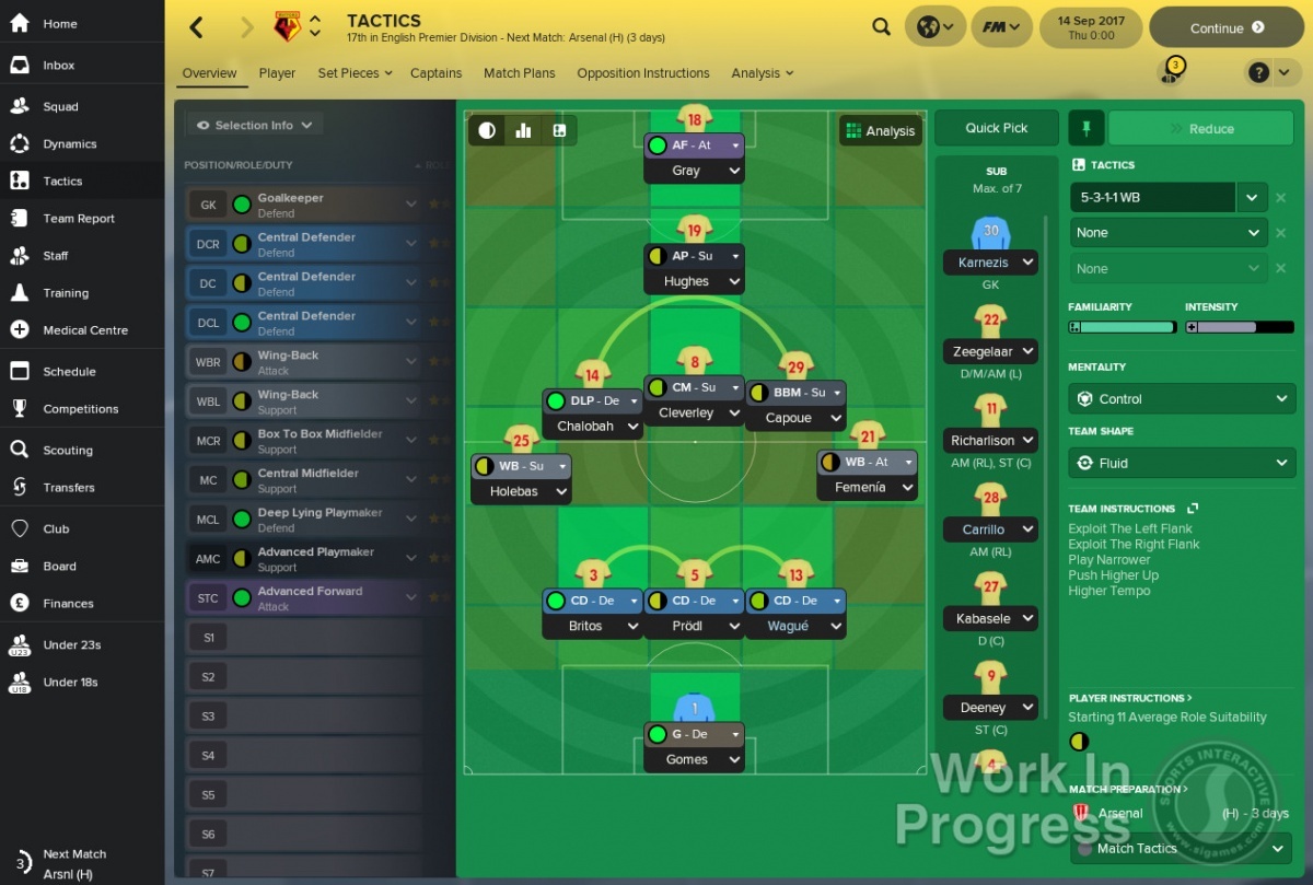 Screenshot for Football Manager 2018 on PC