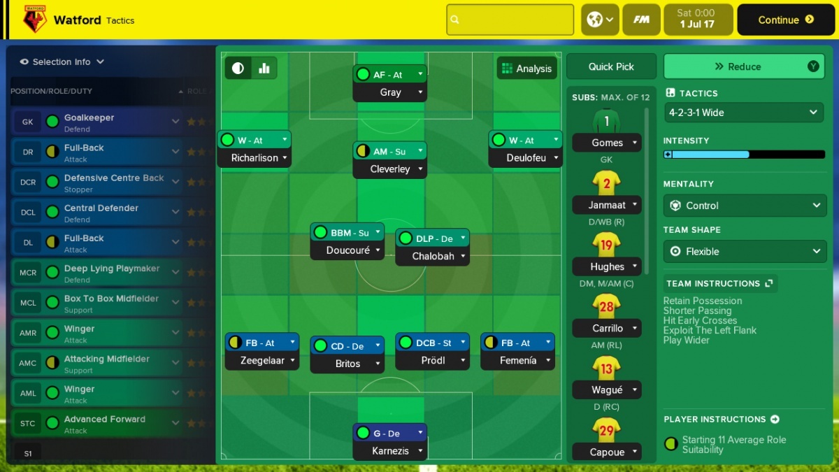 Screenshot for Football Manager Touch 2018 on Nintendo Switch