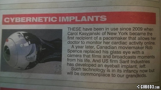 Image for The Sun Confuses Deus Ex Cybernetic Eyeball for Real Life