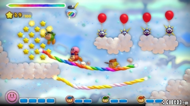 Screenshot for Kirby and the Rainbow Paintbrush on Wii U