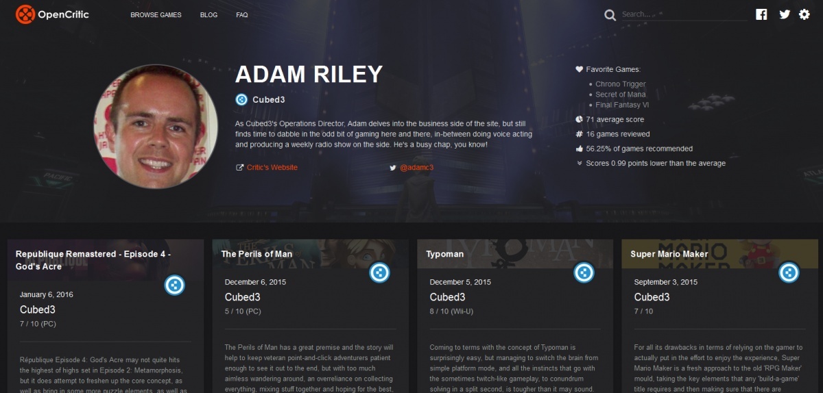 Image for OpenCritic Rolls Out Individual Critic Pages