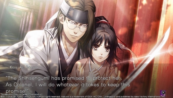 Screenshot for Hakuoki: Kyoto Winds on PS Vita