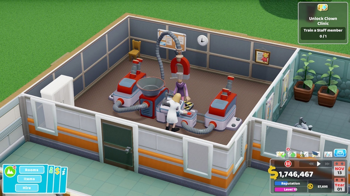 Screenshot for Two Point Hospital on Nintendo Switch