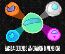 Box art for ZaciSa: Defense of the Crayon Dimension!